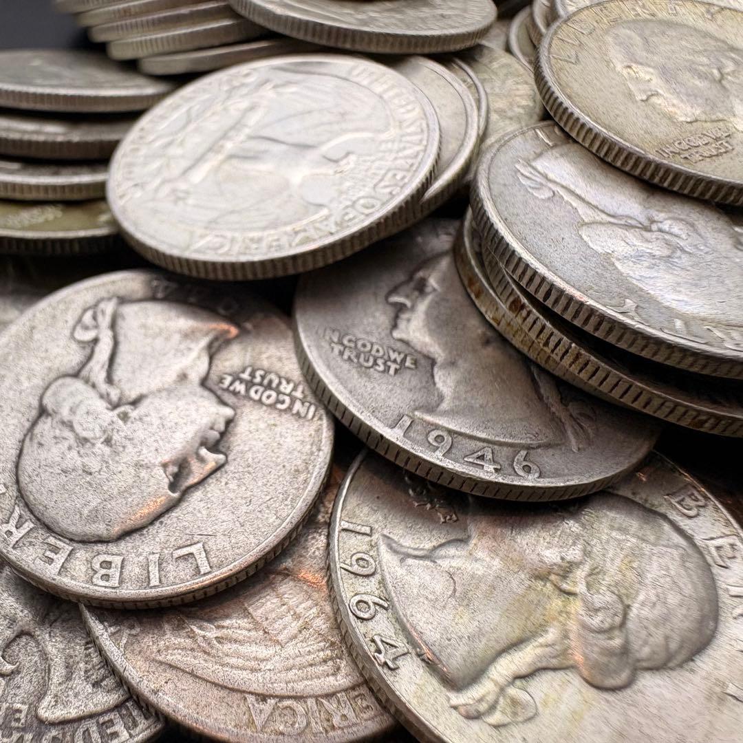 クォーターダラー ドル 70枚 1964年以前 アメリカ銀貨 25セント