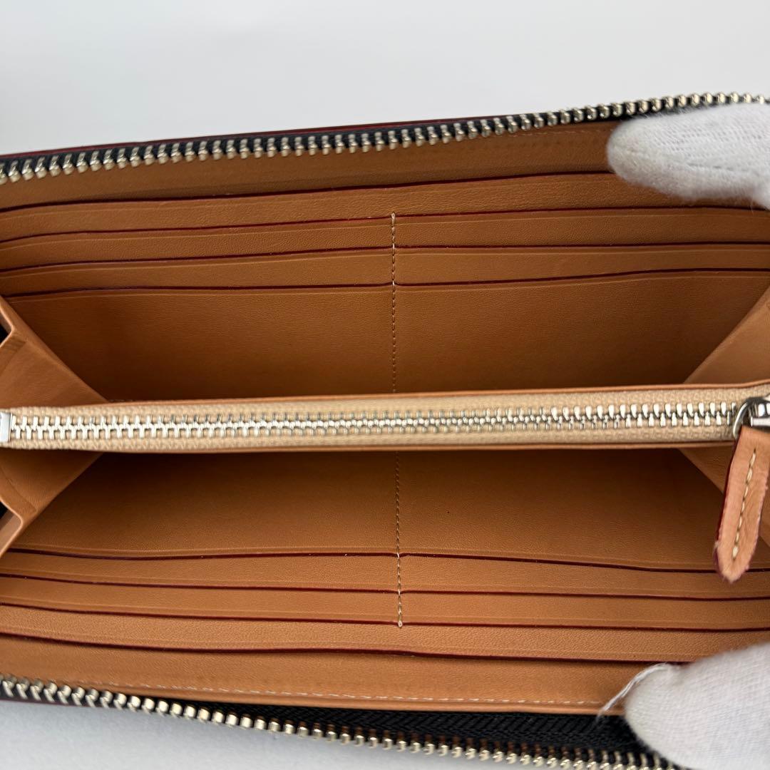 【美品】GANZO ガンゾ 長財布 ラウンドジップ コードバン レザー ブラック