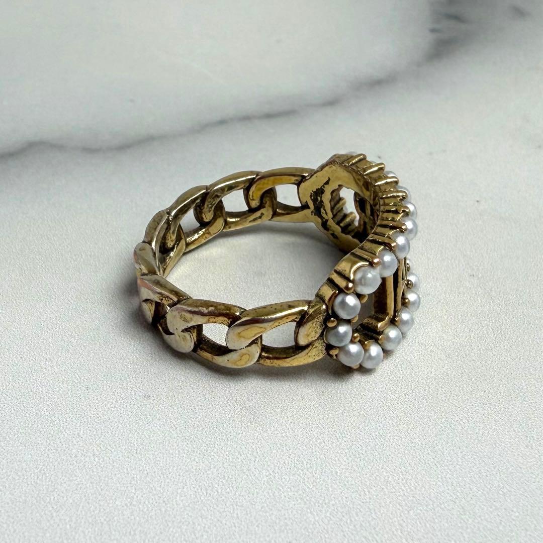 Dior JADIORリング 13号 パール ゴールド ジャドール 指輪