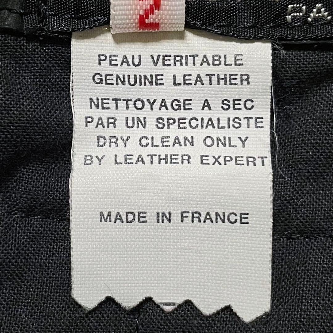 アニエスベー オム レザー ボンバー ジャケット サイズ2 実寸XL相当 黒