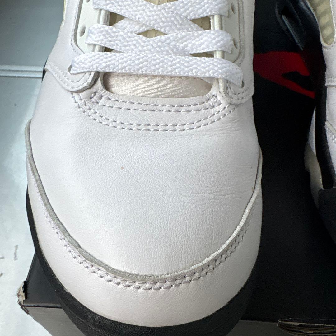 Air Jordan 5 Retro ホワイト/レッド 25.5cm