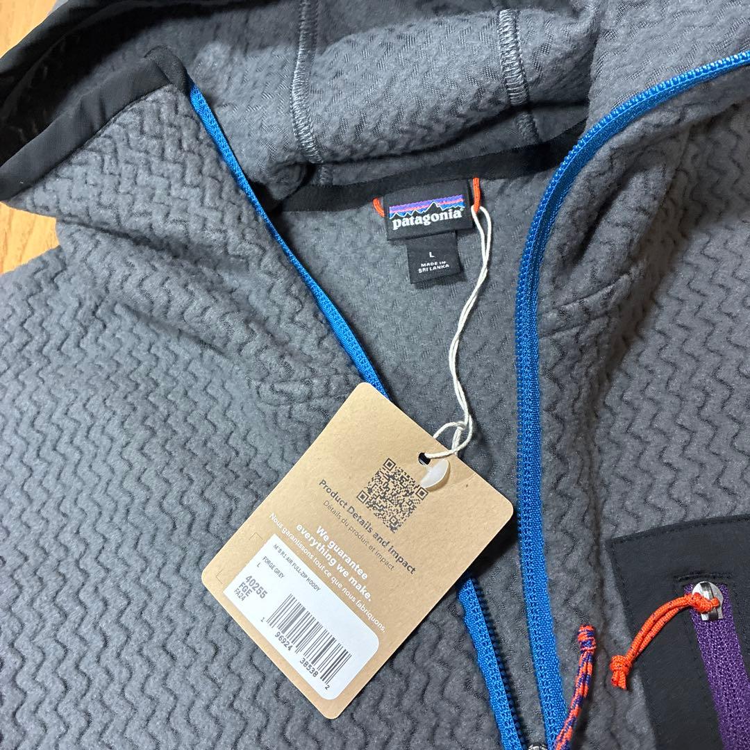 patagonia パタゴニア　R1エアフルジップフーディ グレー　新品　L