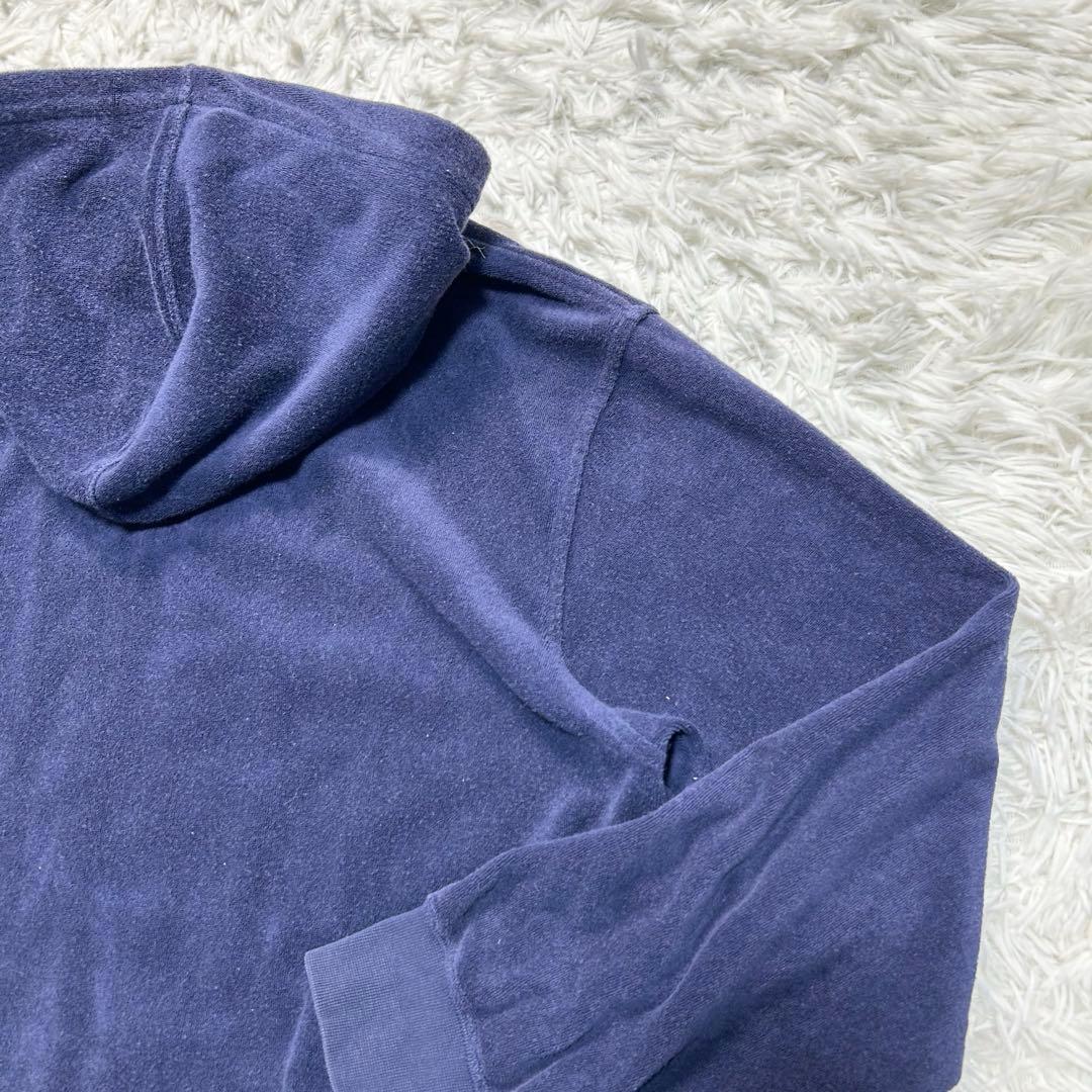 90s ポロバイラルフローレン ジップアップパーカー ネイビー メンズS相当