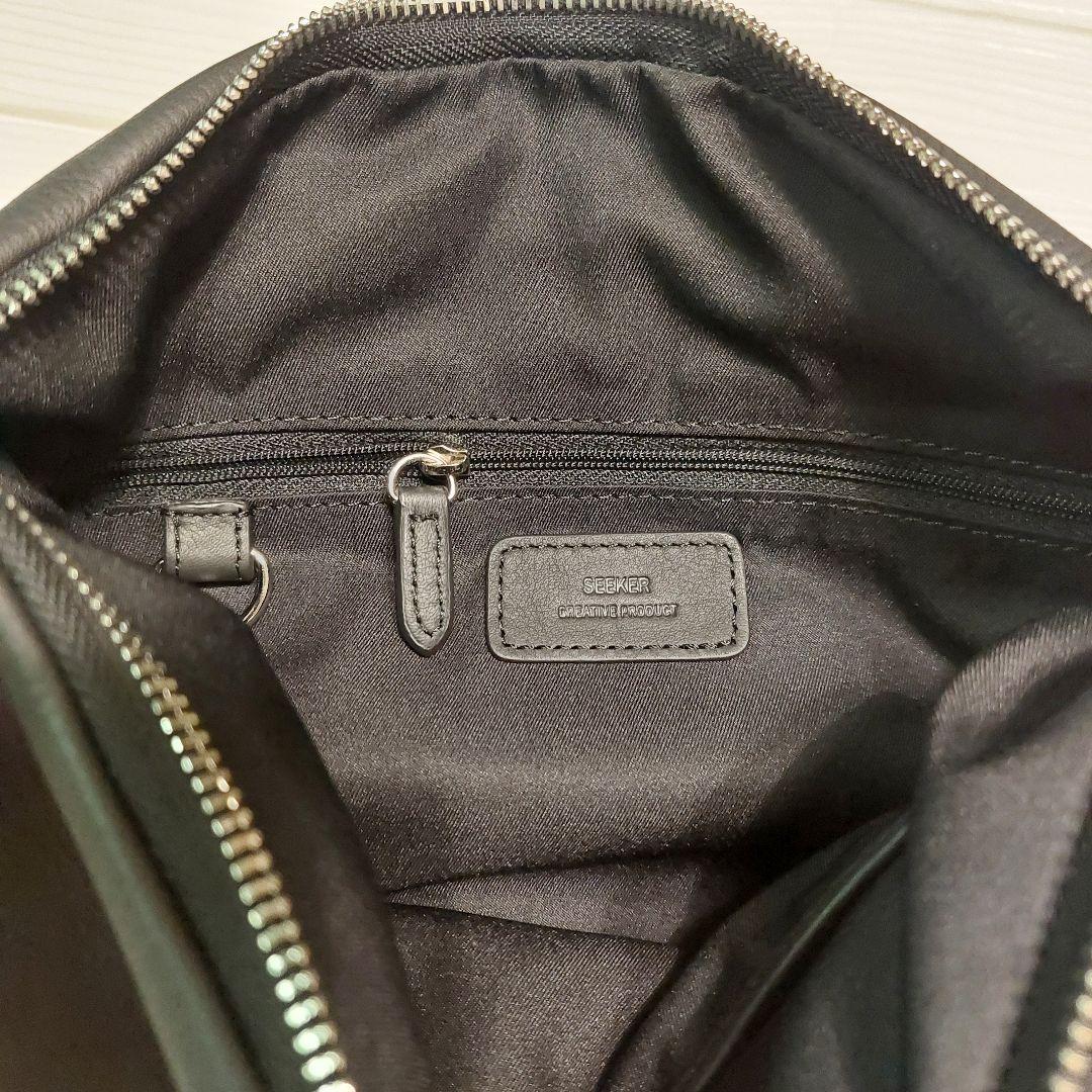 SEEKER（シーカー）MATTE ソフトレザー ボンディングショルダー黒