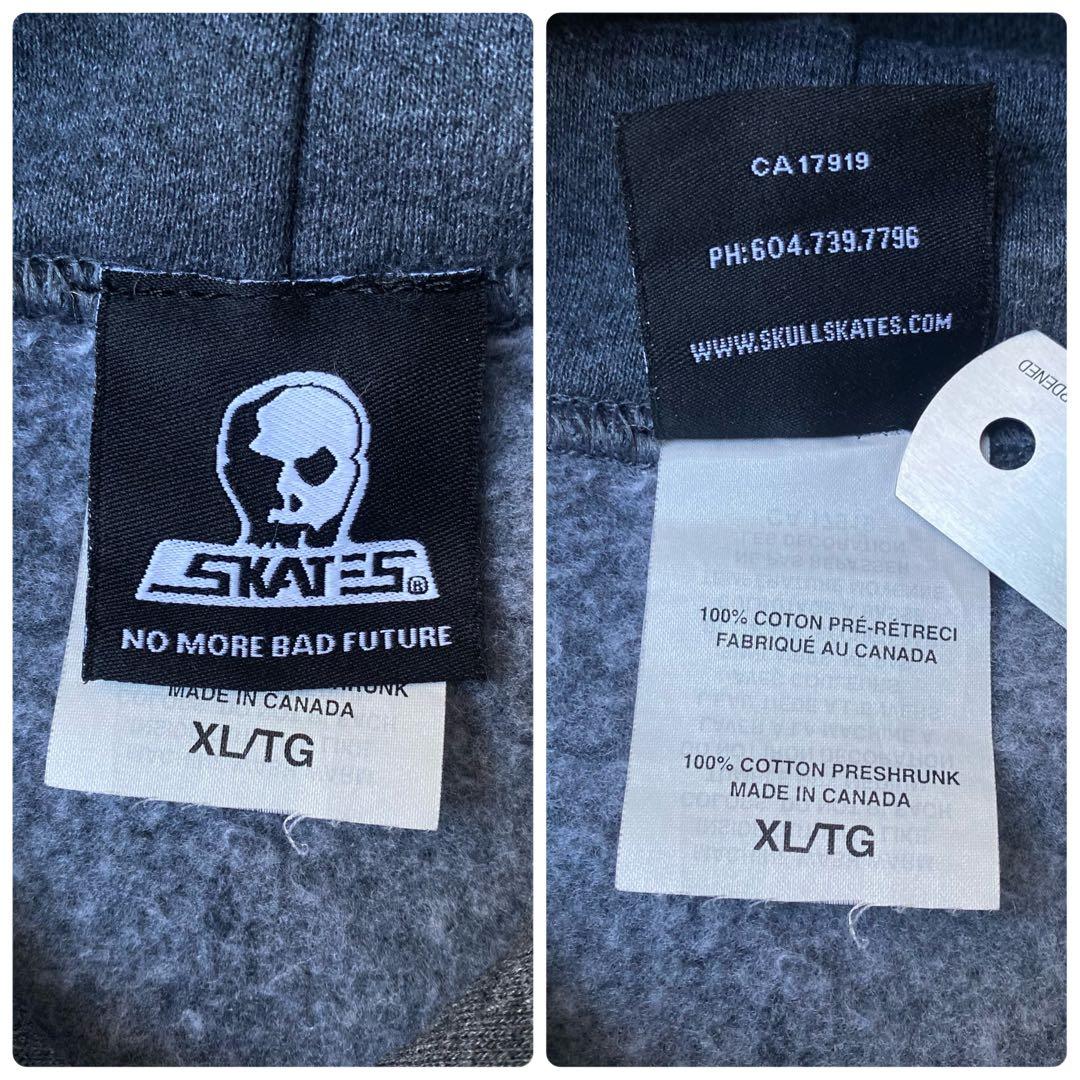希少XL！SKULL SKATES スカルスケーツ パーカー ビッグロゴ グレー