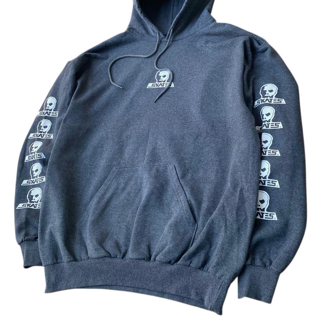 希少XL！SKULL SKATES スカルスケーツ パーカー ビッグロゴ グレー