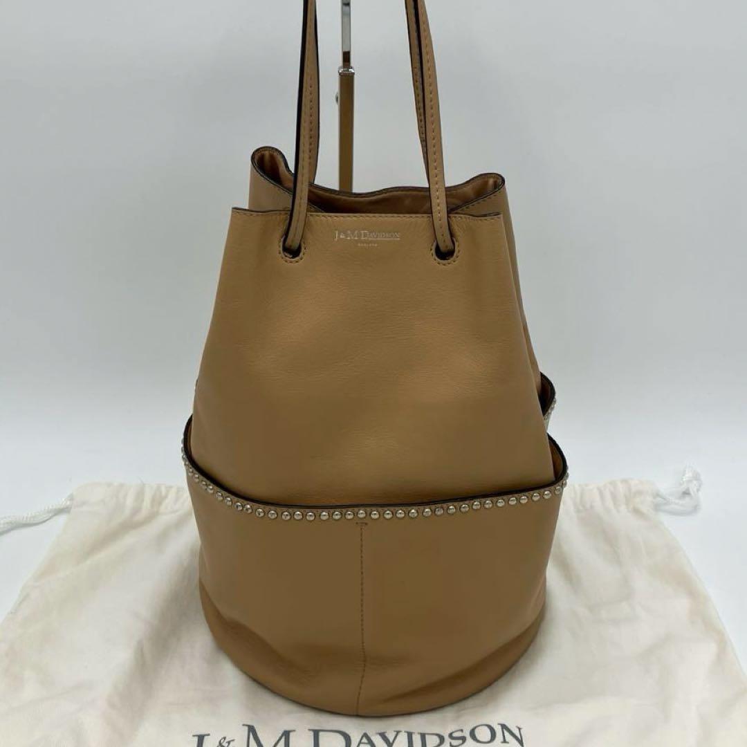 【美品】J&M DAVIDSON ミニ デイジー ウィズ ハンドバッグ キャメル