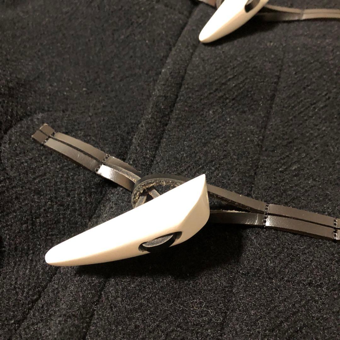 美品♡ HYKE ハイク　ダッフルコート　ロング　白トグル　ブラック　サイズ2