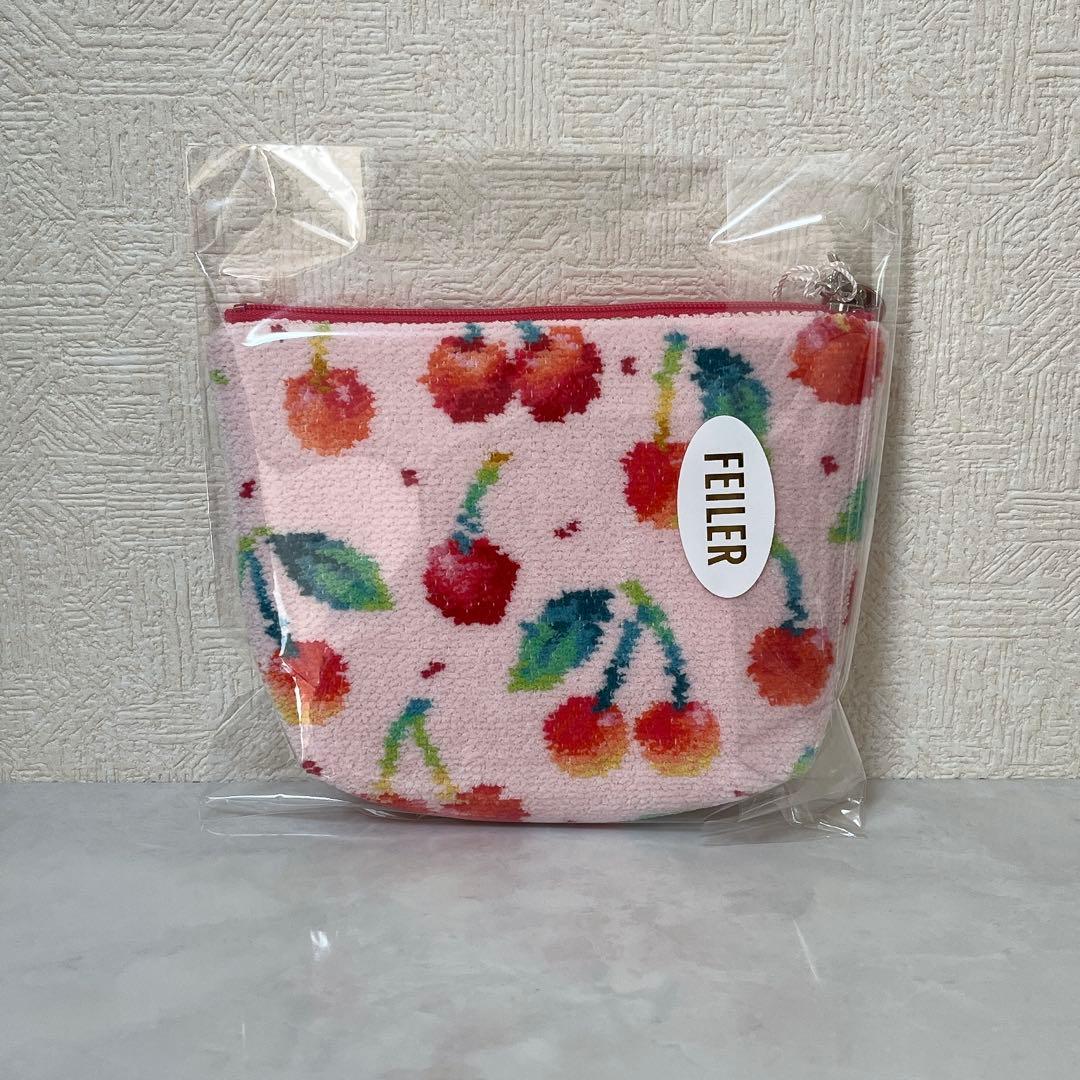 【未開封】FIELER フェイラー チェリードット ポーチ＆ハンカチ 2点セット