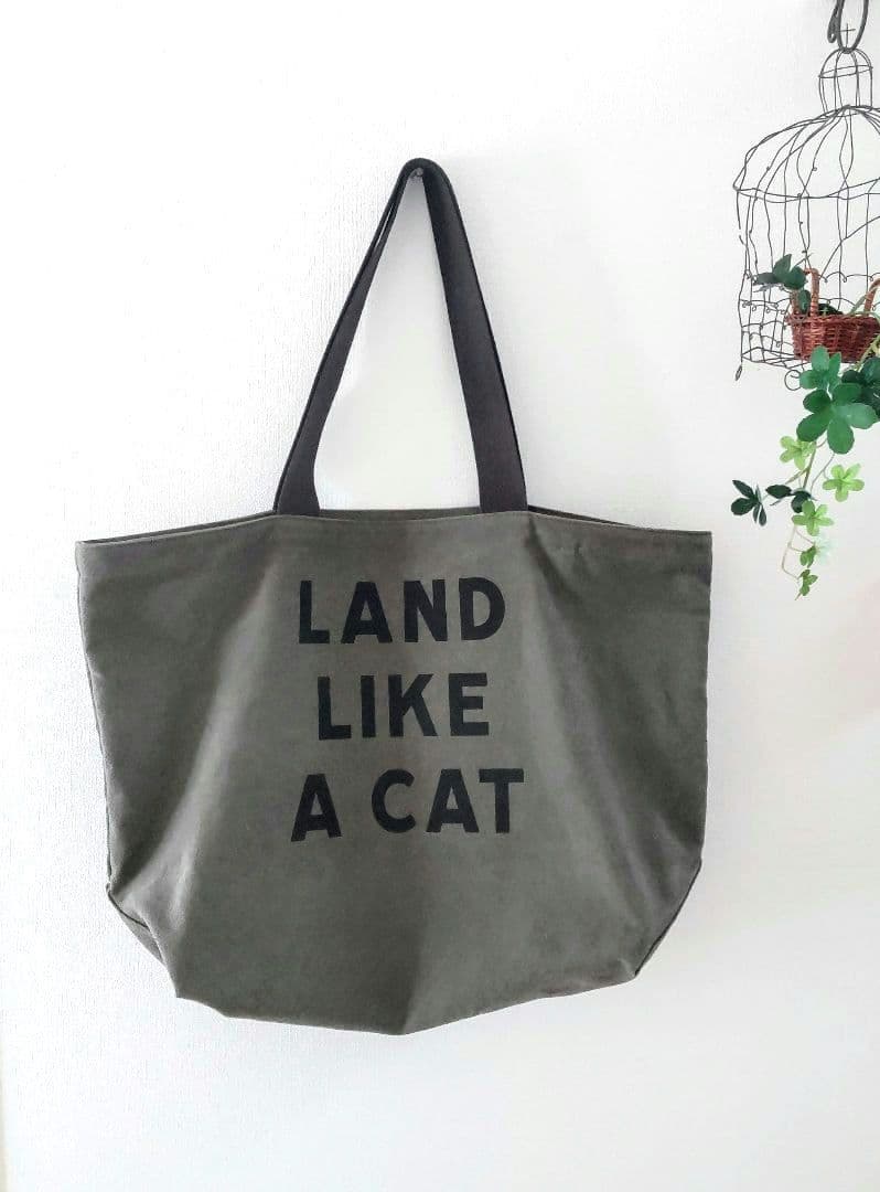 ALAIN et JEAN 猫デザイン バッグ グレー