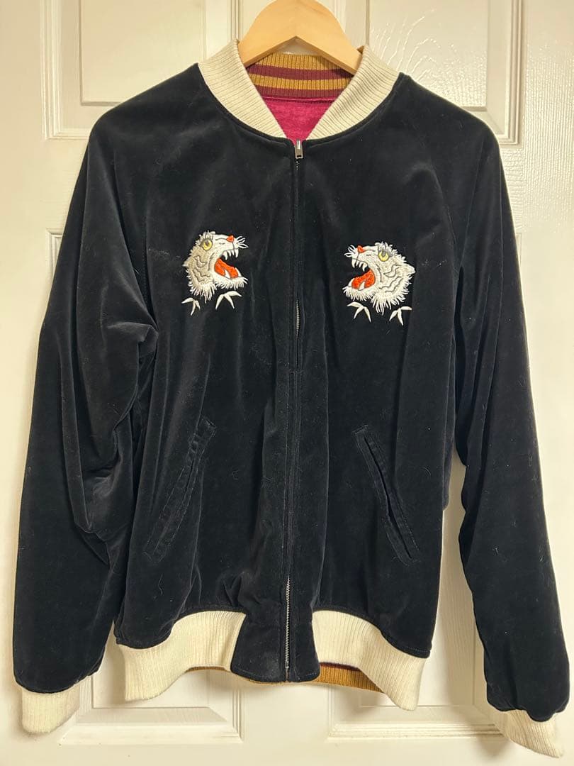 き*こ様 AVIREX スカジャン 白虎 別珍 スーベニア Ｌ