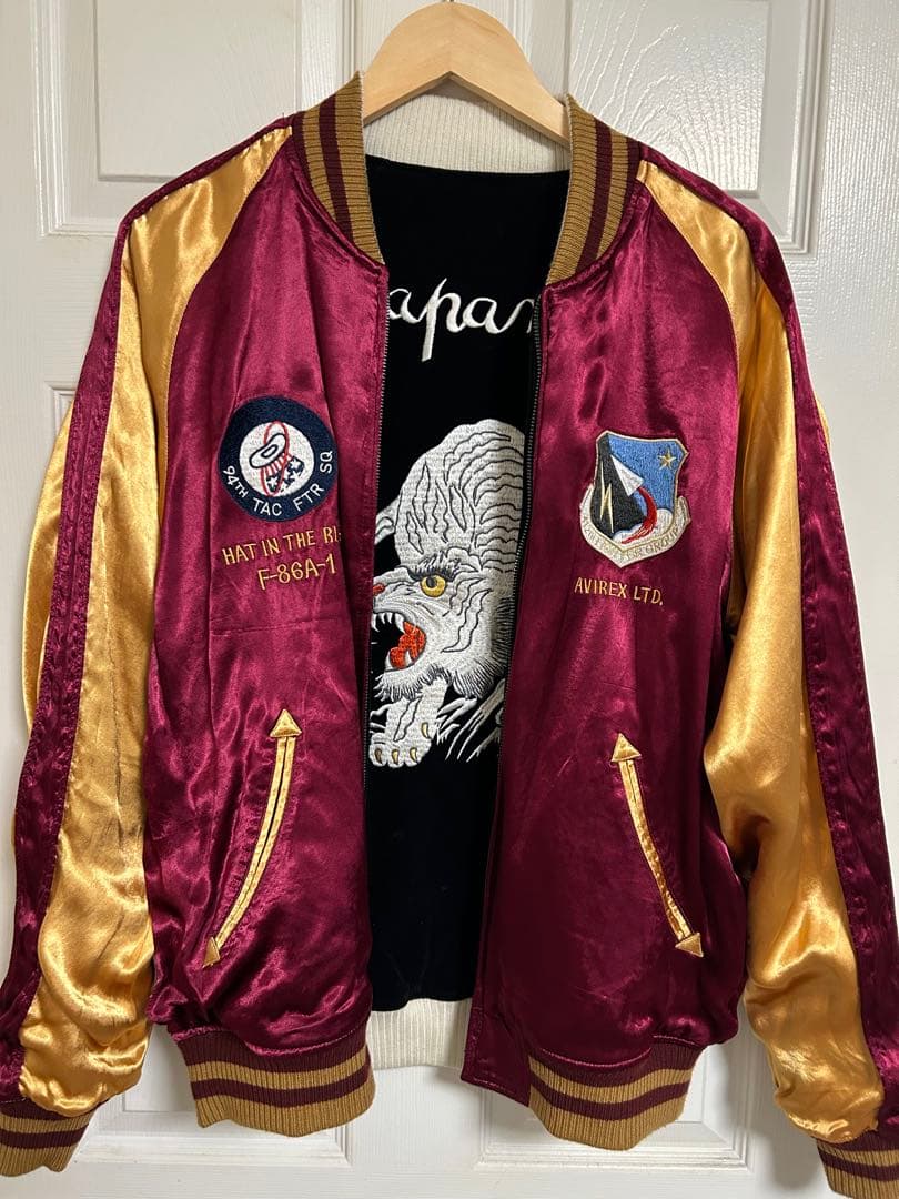 き*こ様 AVIREX スカジャン 白虎 別珍 スーベニア Ｌ