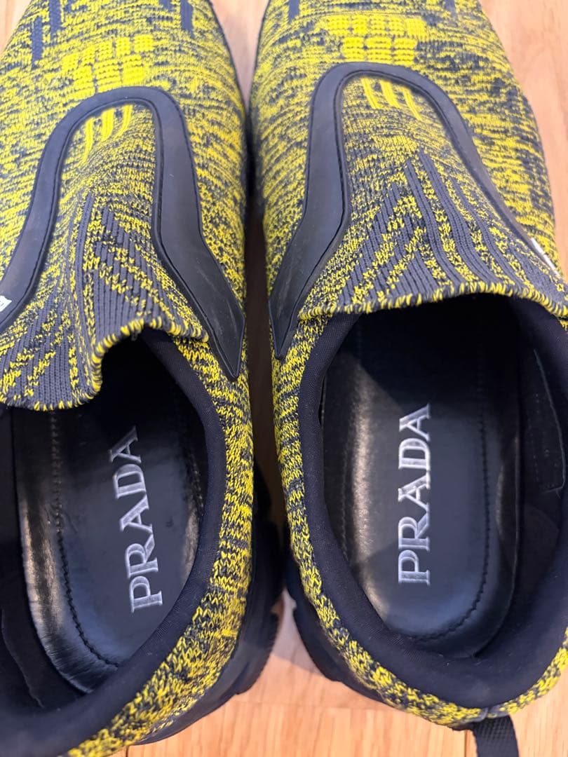 （SY様用）PRADA イエロー ブラック スニーカー 7.5