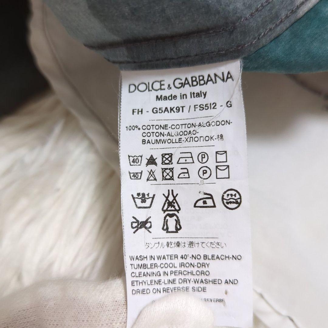 美品 42 DOLCE&GABBANA 水玉 ドット 総柄 ドレスシャツ