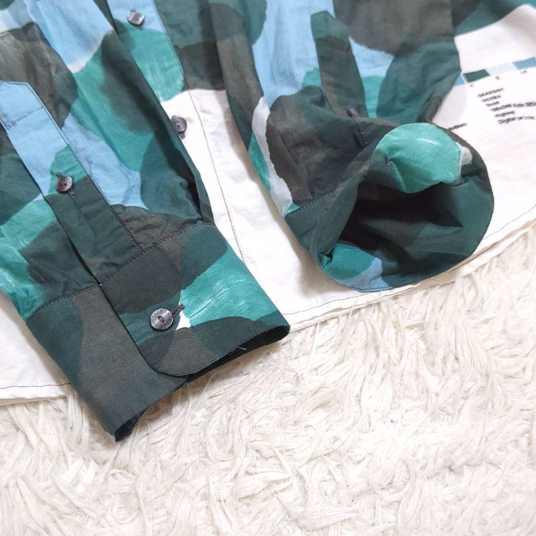 美品 42 DOLCE&GABBANA 水玉 ドット 総柄 ドレスシャツ