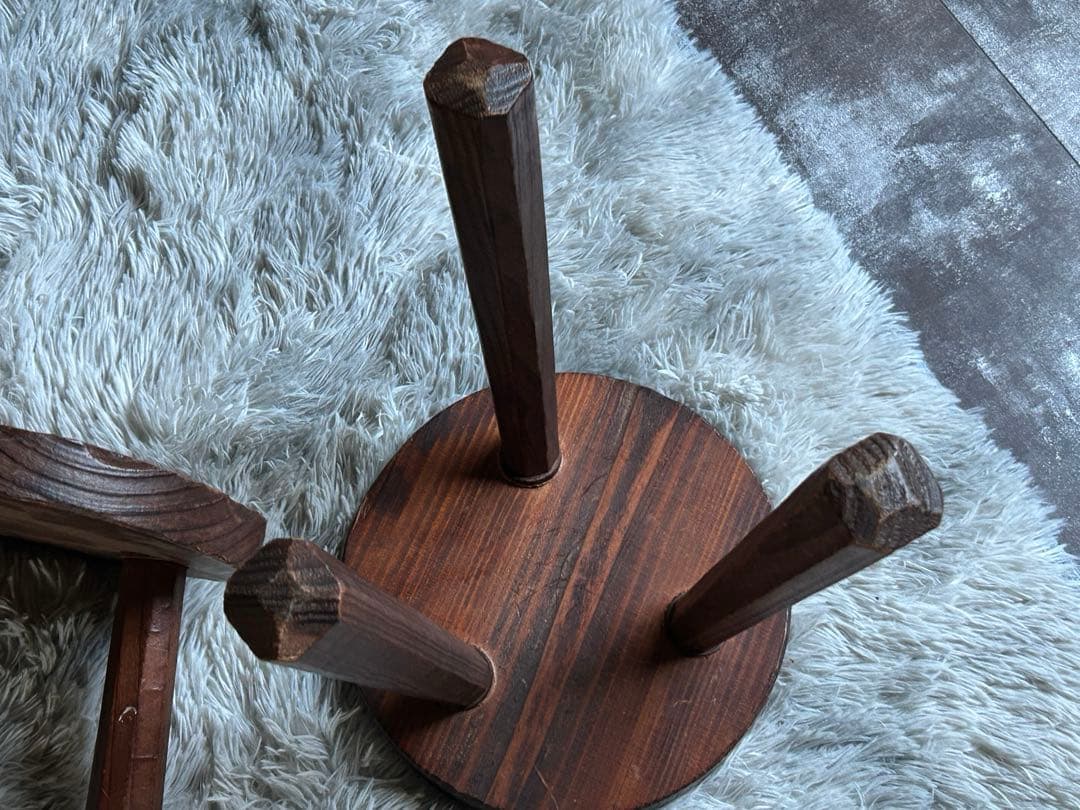 スペイン製　スツール　花台　タイル　ヴィンテージ　チェア　インテリア　IZ