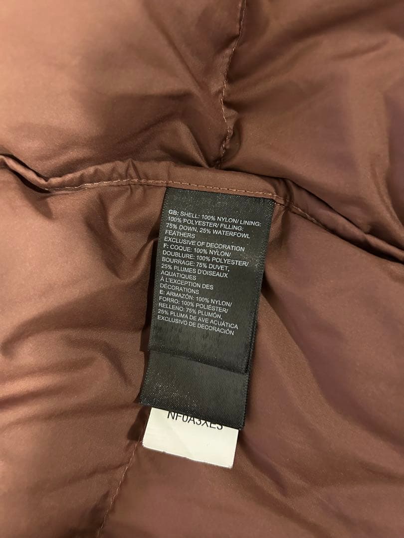 ノースフェイス☆パープル ブラウン ダウンジャケット　ロング丈