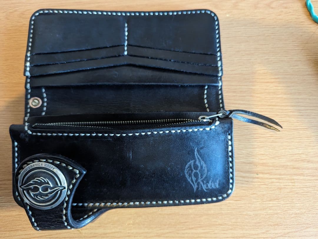 レザー ストライプ 長財布