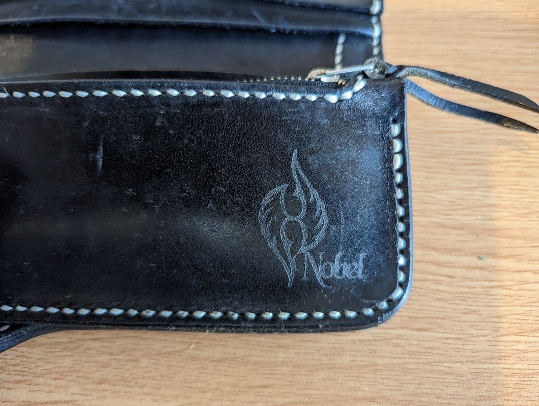 レザー ストライプ 長財布