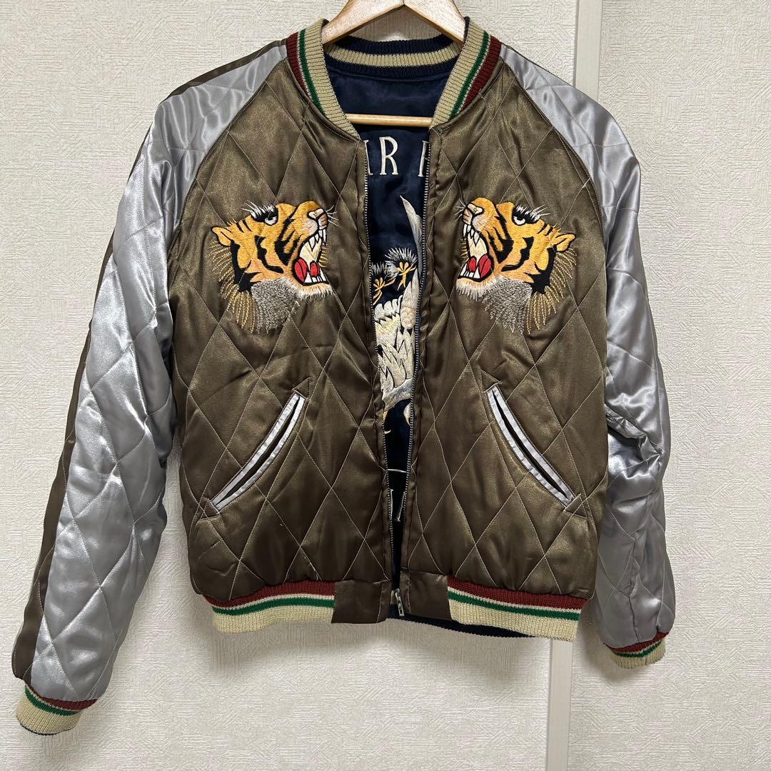 【美品】テーラー東洋　リバーシブルスカジャン キルティング 鷹虎 Mサイズ