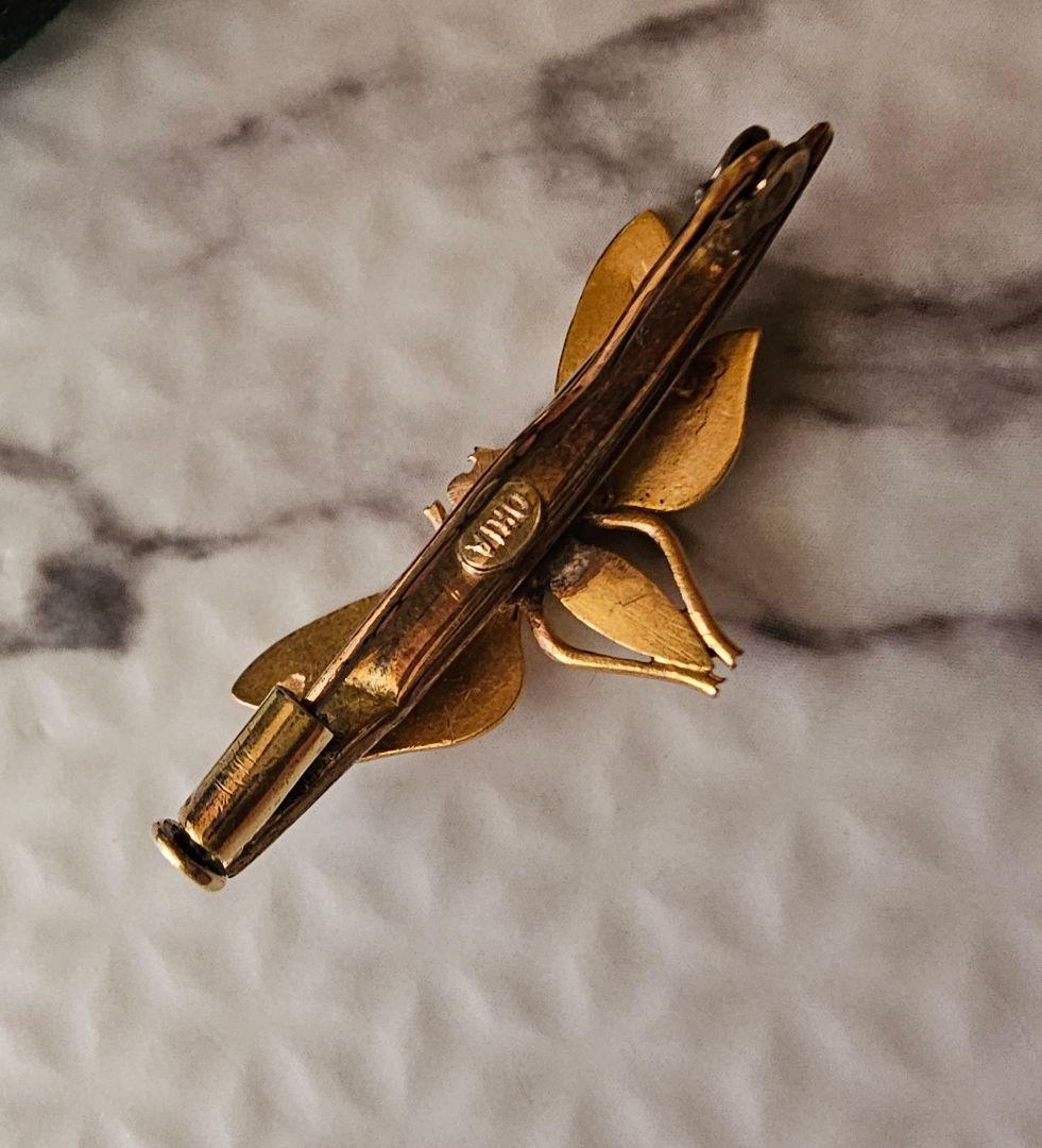 イギリス フランス アンティーク ブローチ 蚤の市 英国 蝶 蜻蛉 骨董市