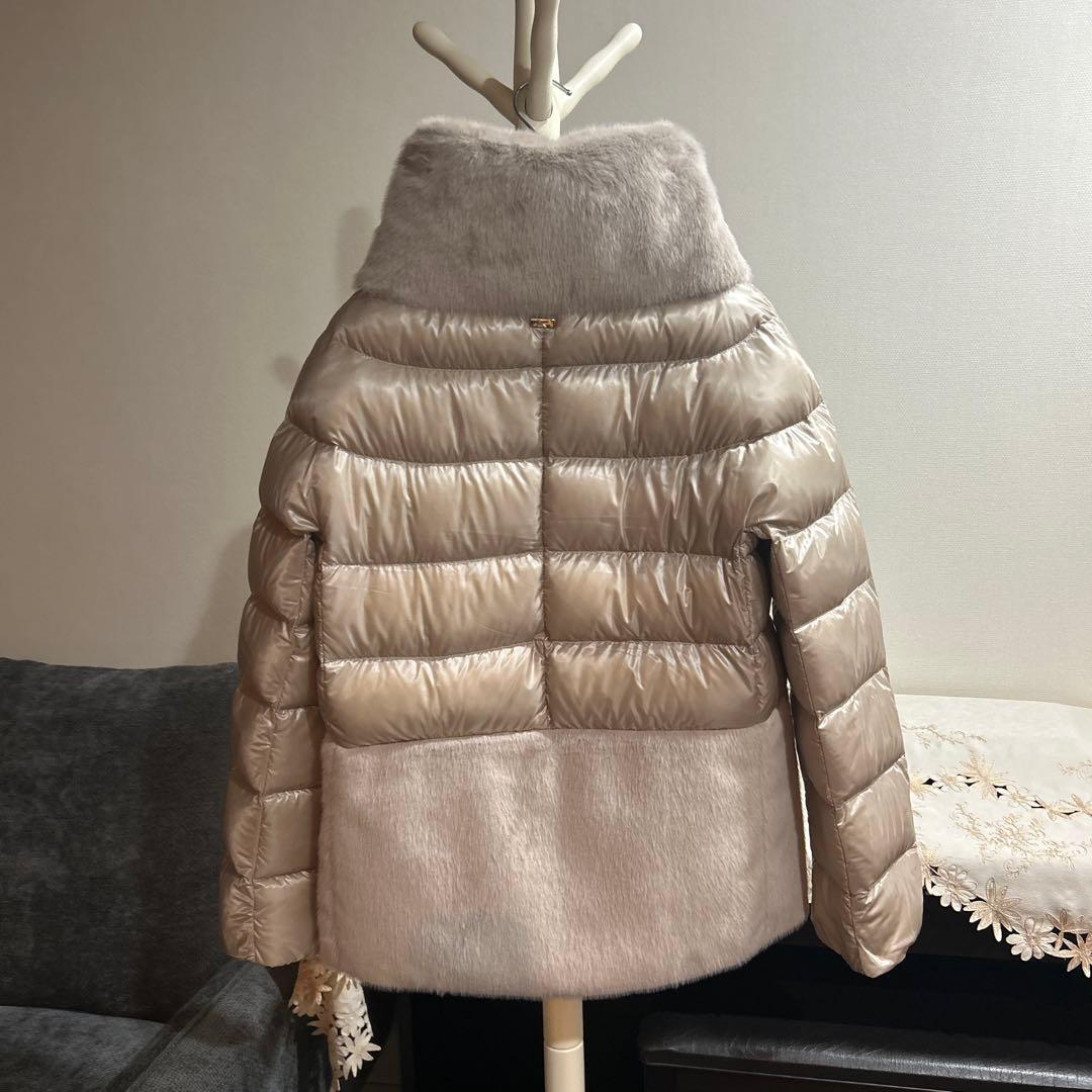 HERNO❤︎ナイロンウルトラライト＆ニューレディ フェイクファー ジャケット38