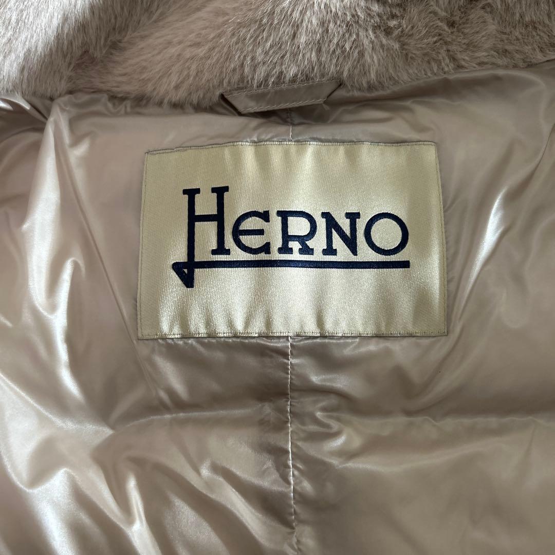 HERNO❤︎ナイロンウルトラライト＆ニューレディ フェイクファー ジャケット38