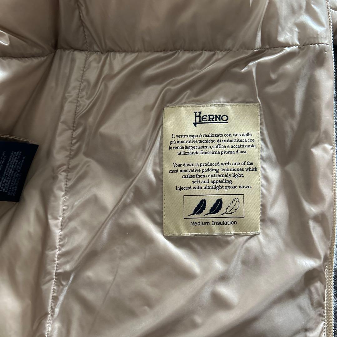 HERNO❤︎ナイロンウルトラライト＆ニューレディ フェイクファー ジャケット38