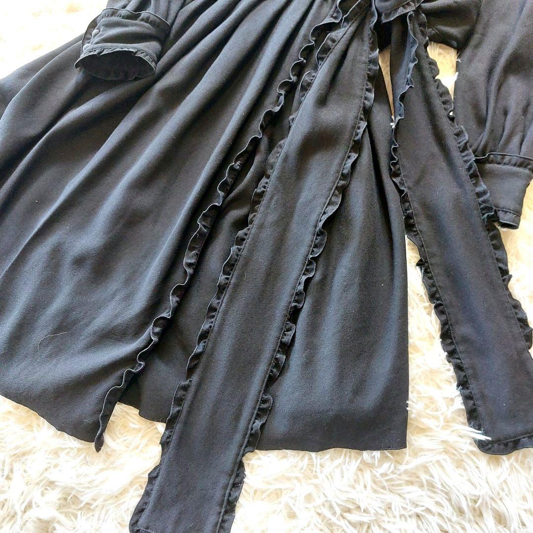 ADORE ワンピース サイズ38 黒 ラップワンピース リボン