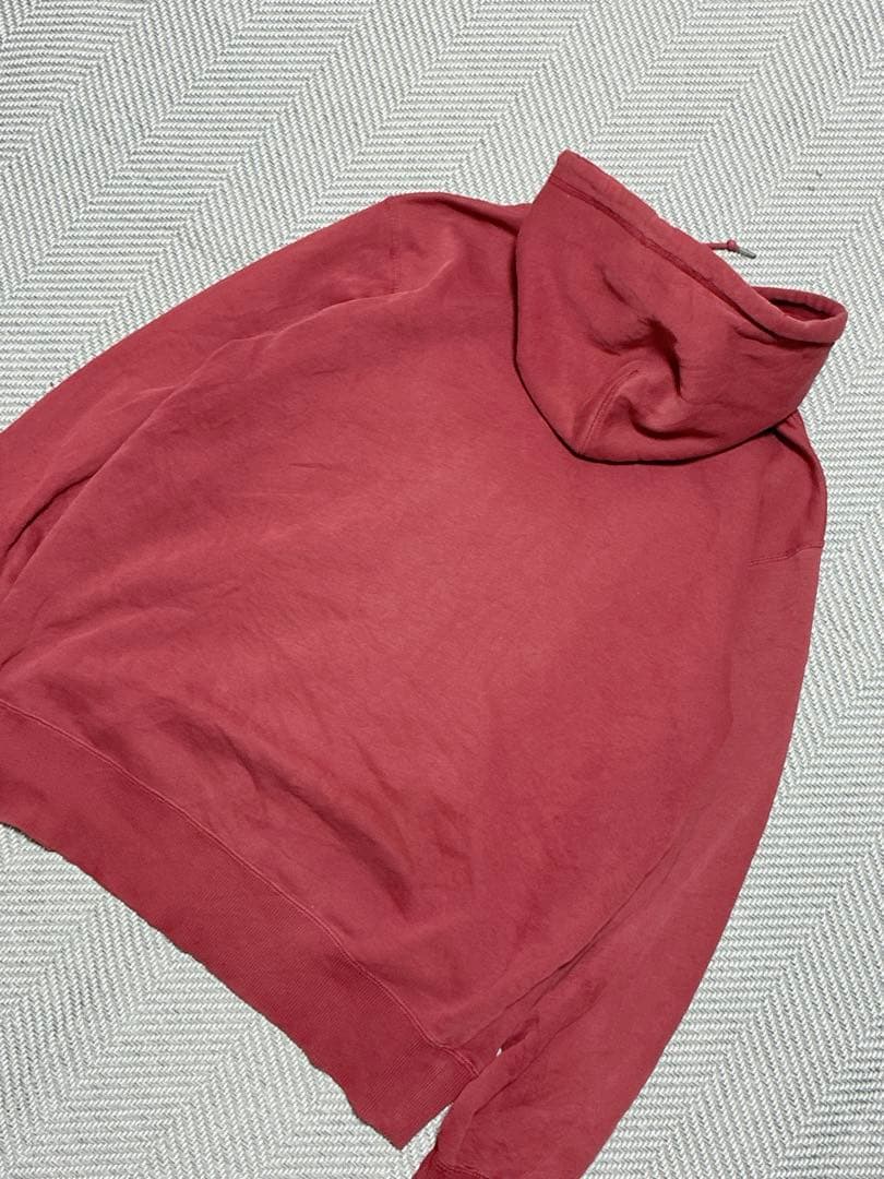 00's OLDNIKE ジップパーカー レッド テック 美品 刺繍 人気色