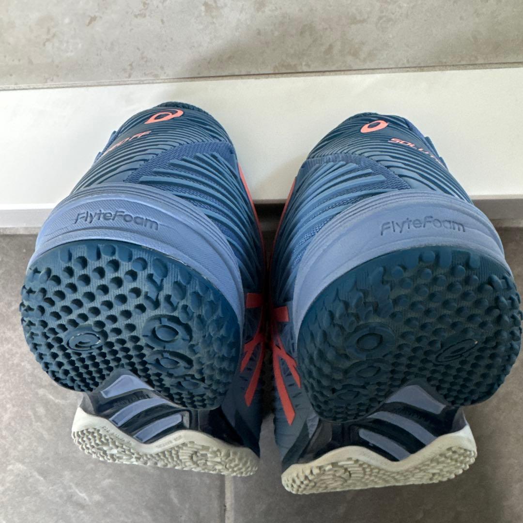 【美品】ASICSテニスシューズ28cmSOLUTION SPEEDブルーピンク