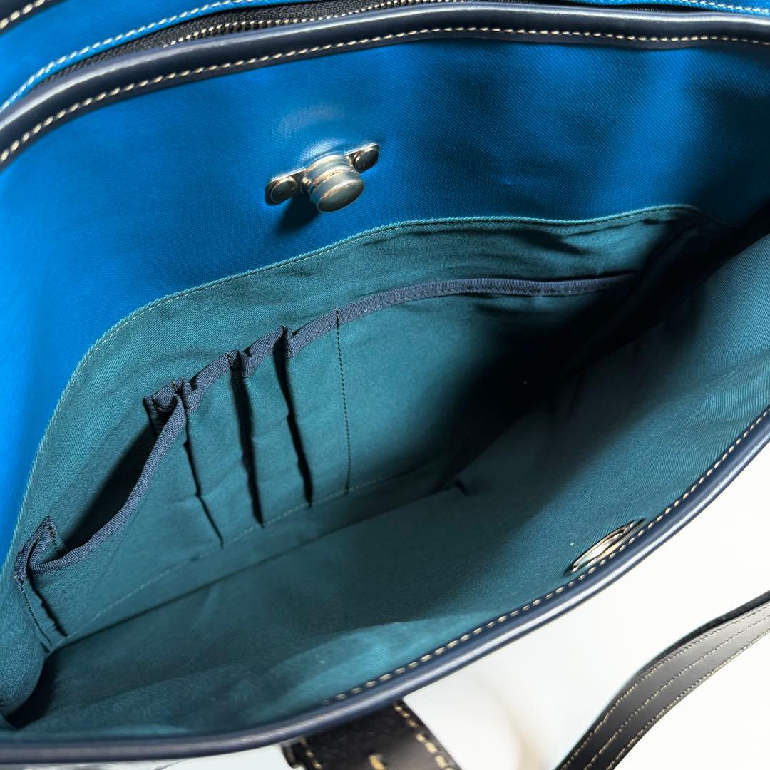 【極美品】豊岡鞄　craftsmanship ビジネスバッグ　2way ブルー系