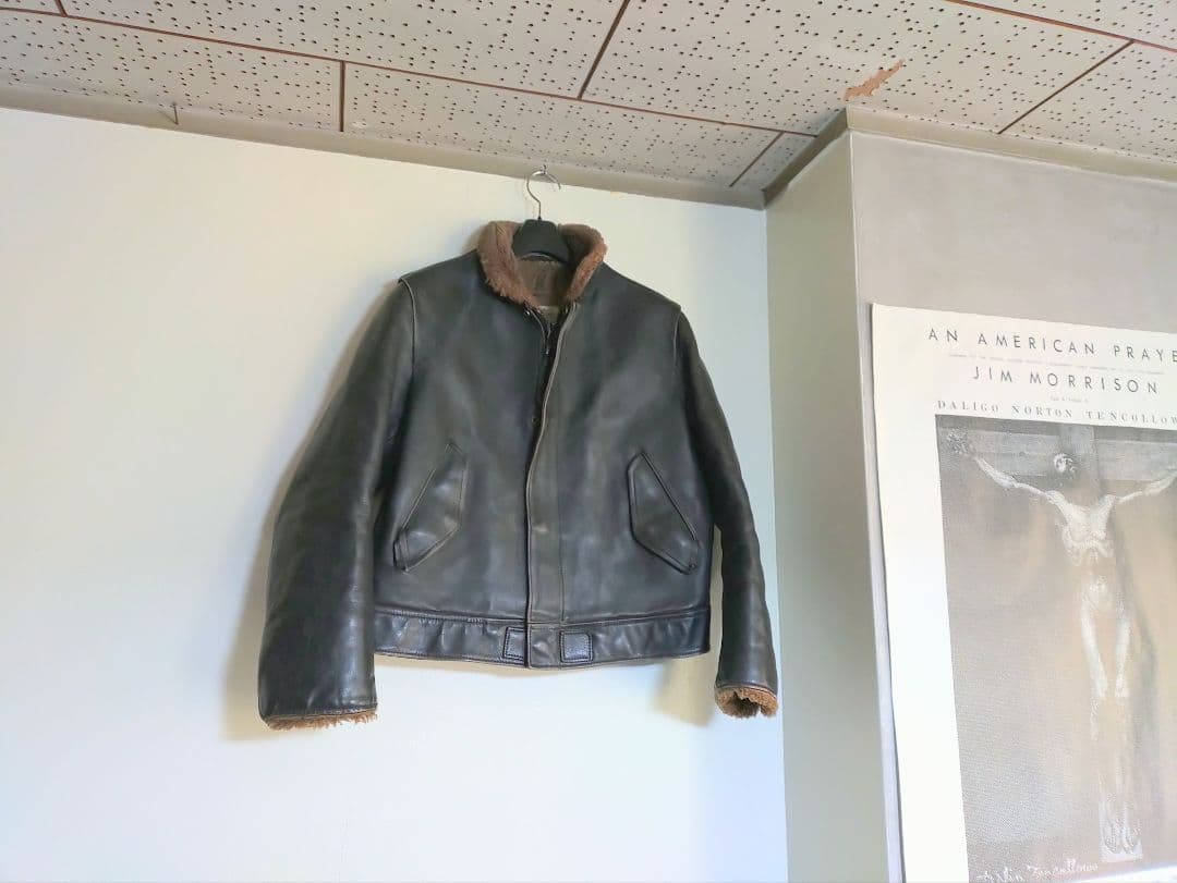 ✨今だけ✨ヴィンテージ❦レザージャケット 黒【茶芯】レア