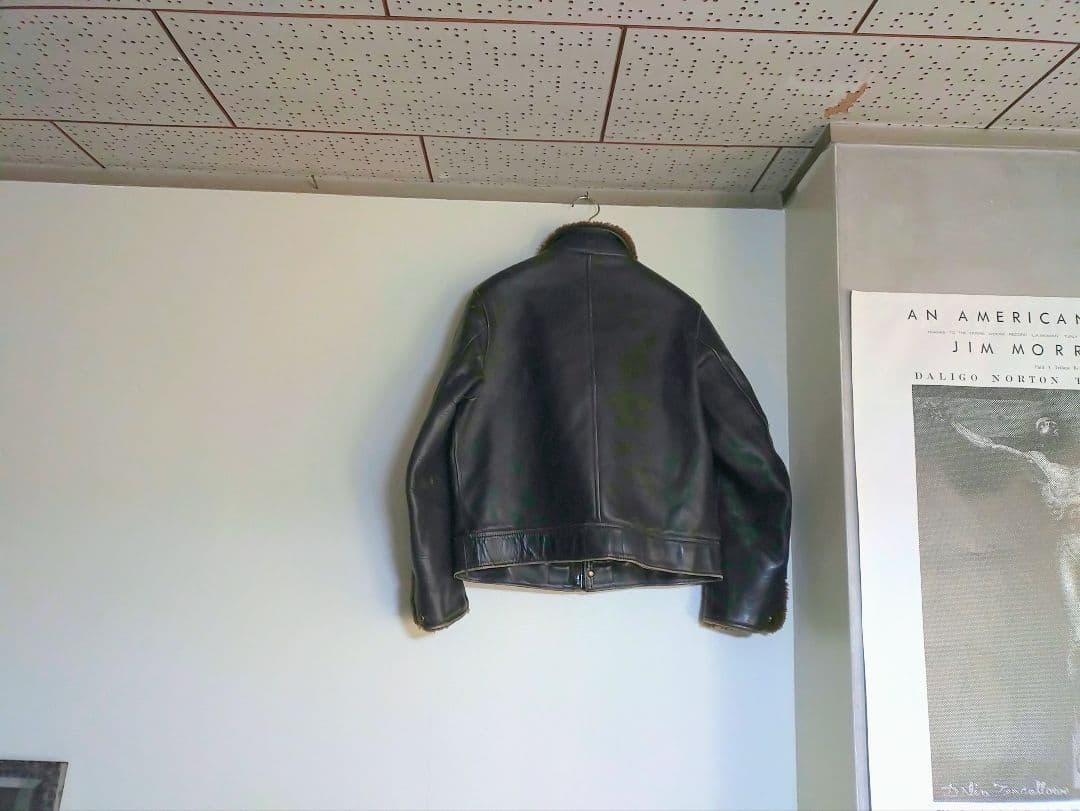 ✨今だけ✨ヴィンテージ❦レザージャケット 黒【茶芯】レア