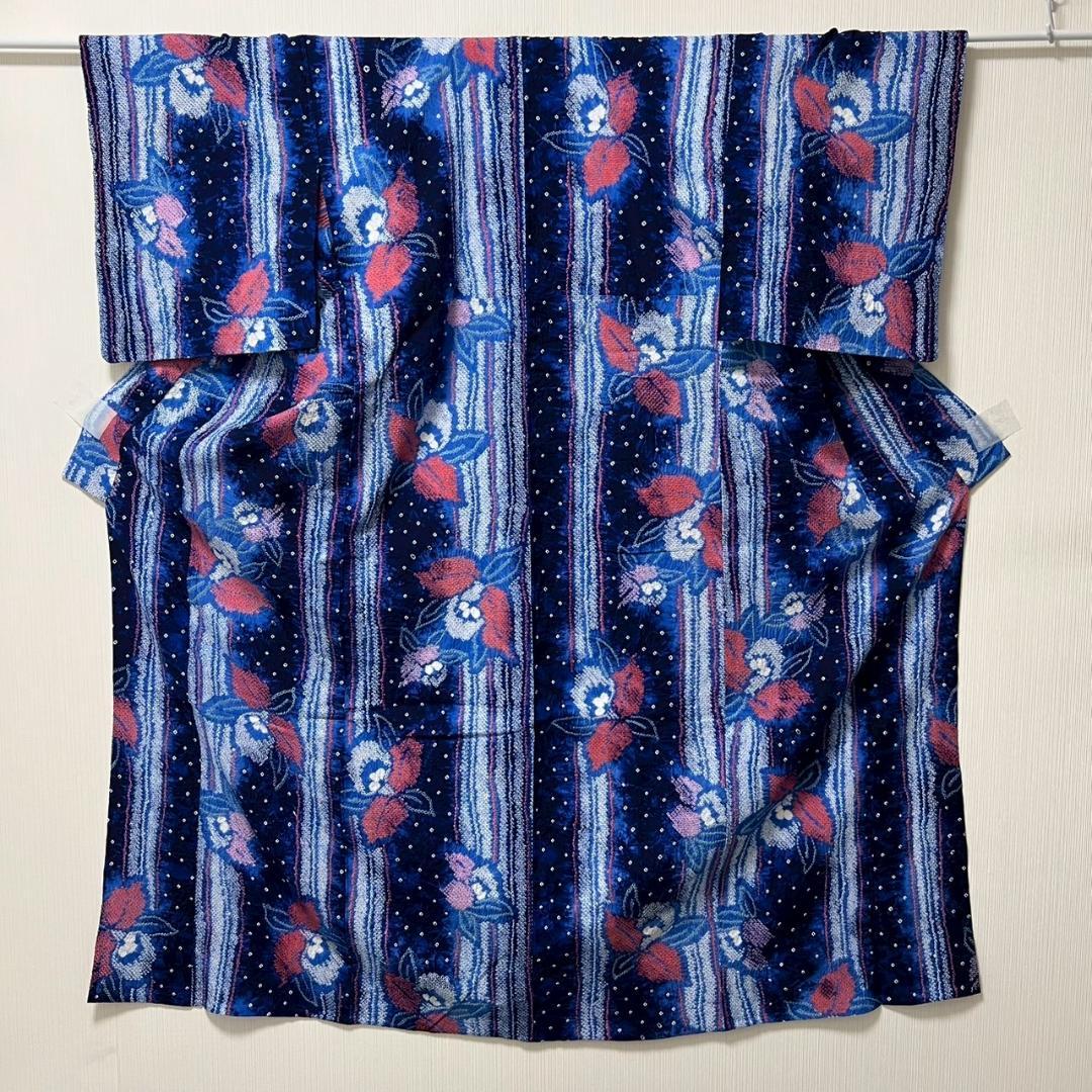 KL3188 有松鳴海絞り 浴衣 身丈153cm 夏着物 木綿