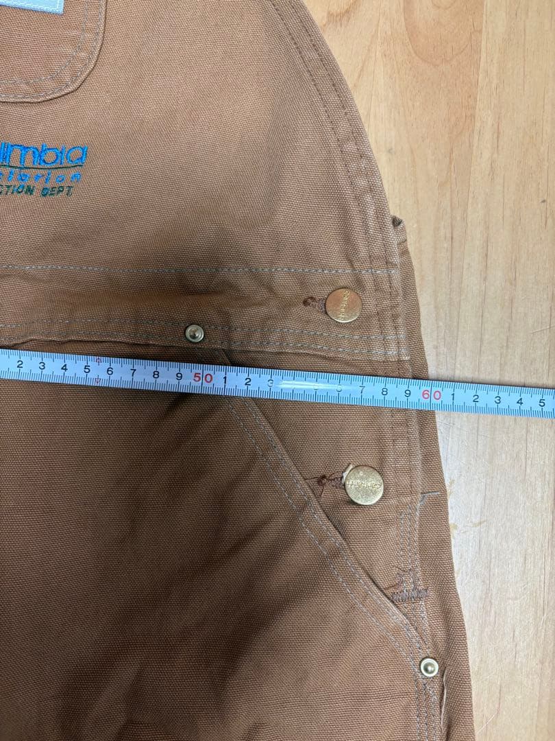 希少なコラボ&モデルサイズ46×32カーハート オーバーオール Columbia