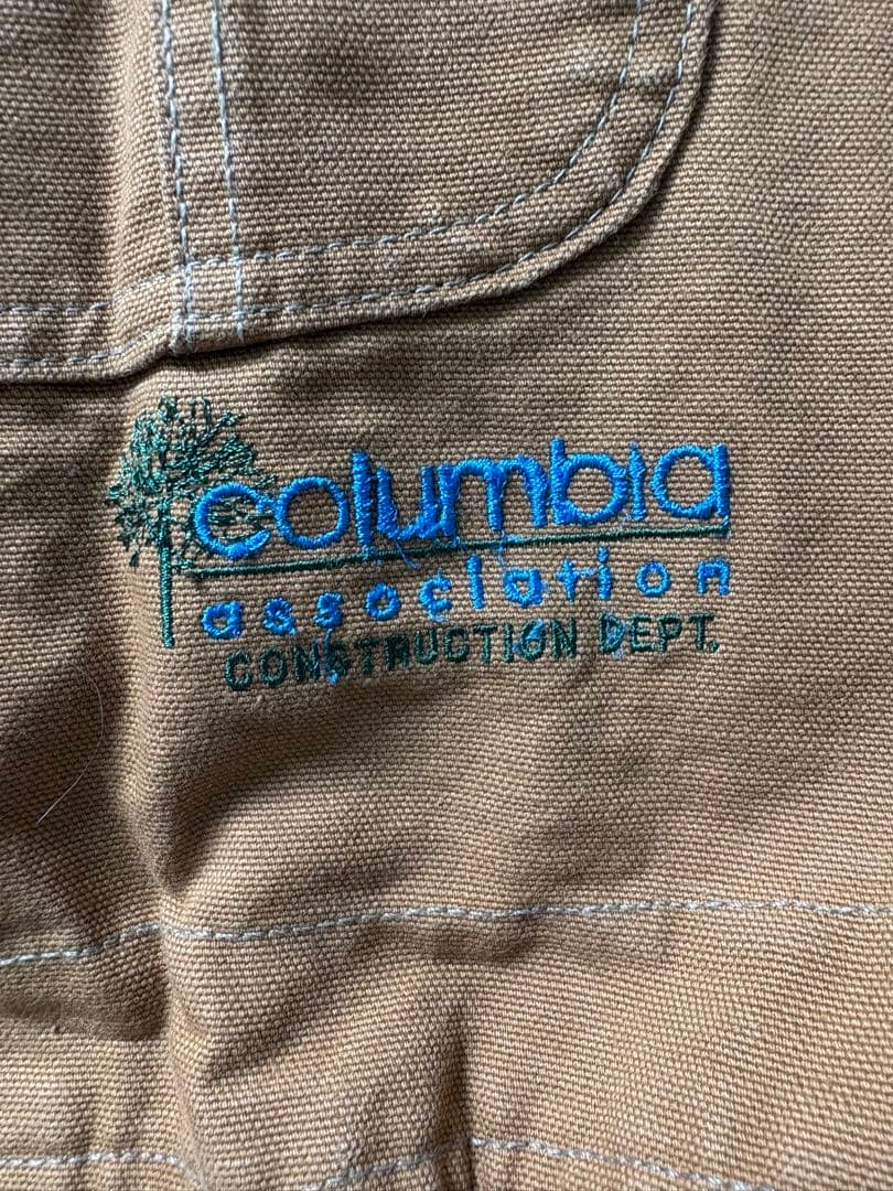 希少なコラボ&モデルサイズ46×32カーハート オーバーオール Columbia