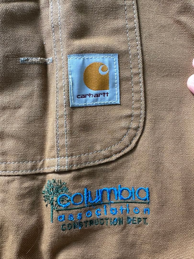 希少なコラボ&モデルサイズ46×32カーハート オーバーオール Columbia