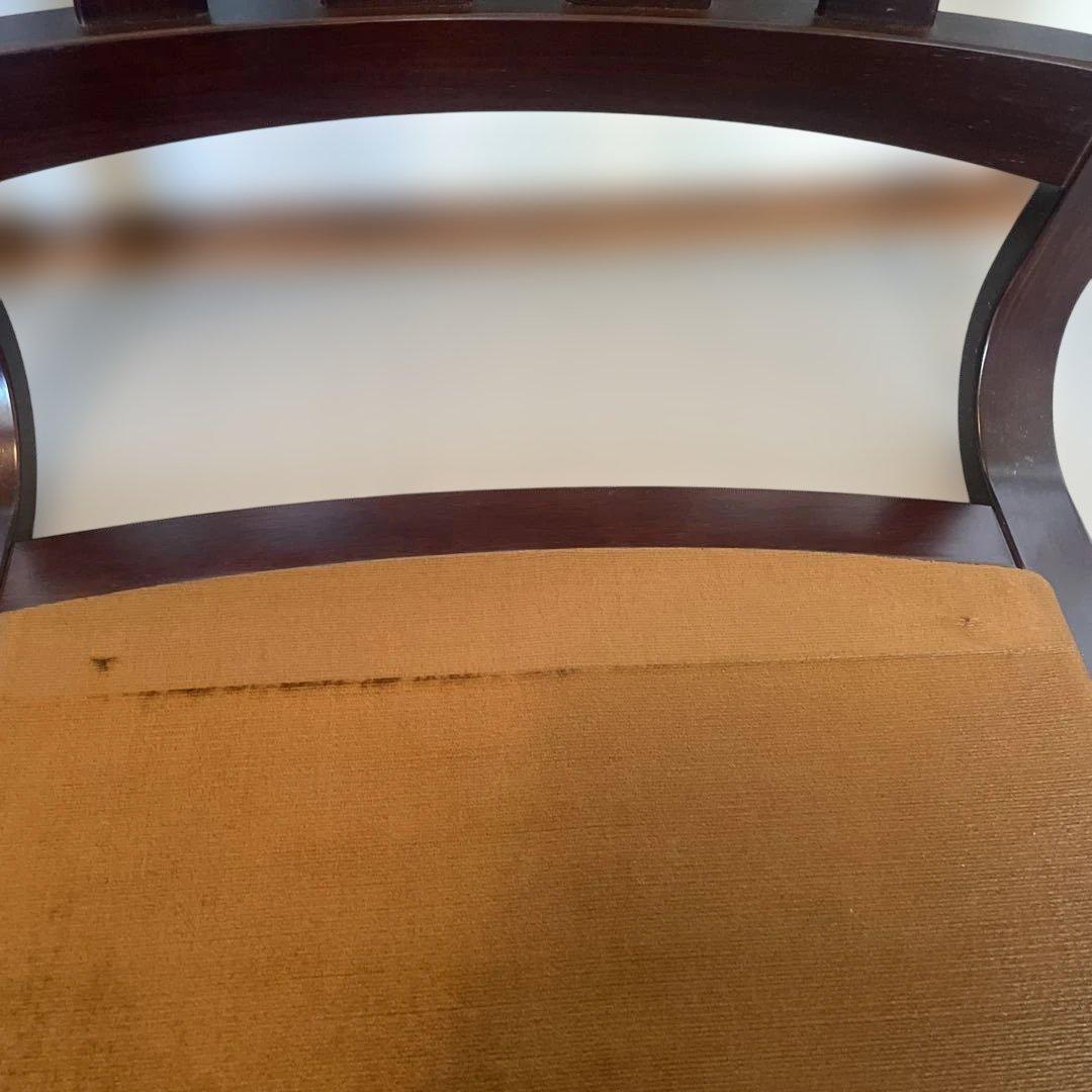 カリモク　座椅子　ダークブラウン 木製 スラットバック 4脚セット