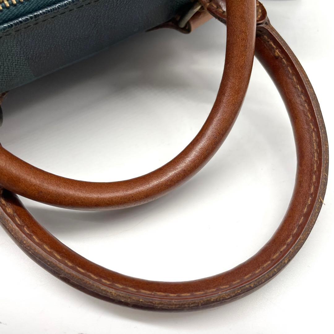 ラルフローレン ミニボストンバッグ ショルダー 2way チェック PVC 革