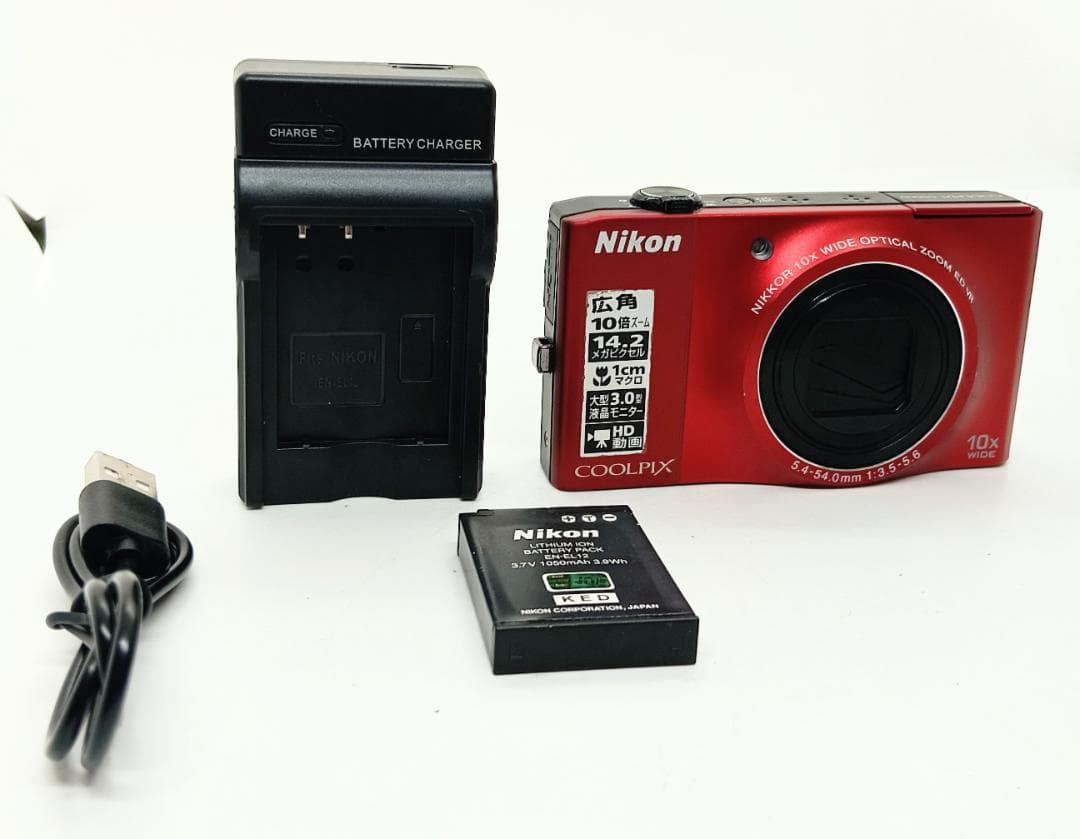 Nikon COOLPIX S8000 レッド 14.2MP 10倍ズーム