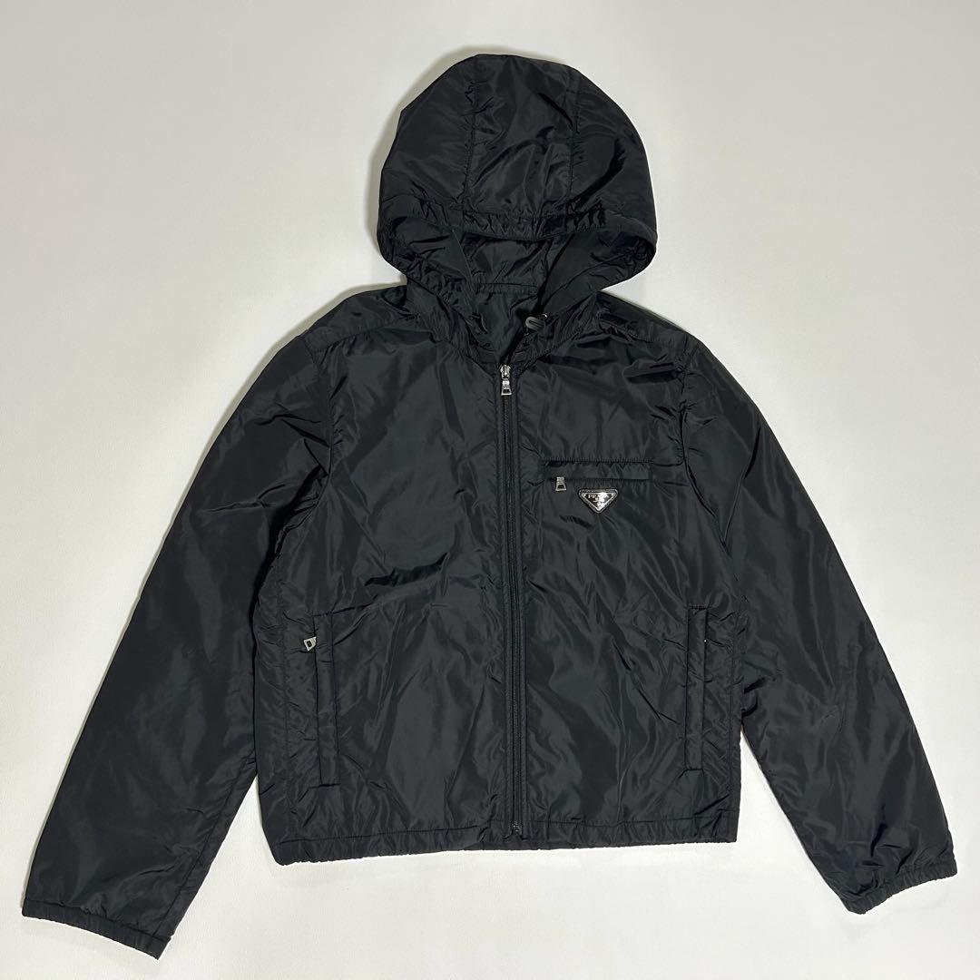 PRADA プラダ 中綿 ナイロンジャケット BLK トライアングルロゴ M