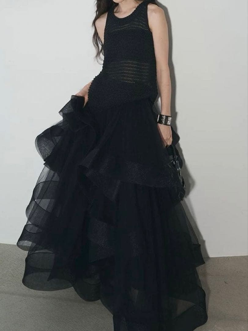 ANDREA&Co ボリュームフリルチュールスカート