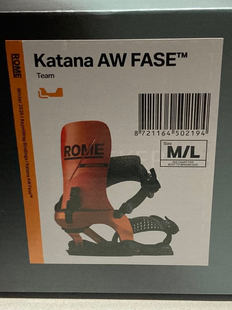 ROME KATANA AW FASE M/L サイズ　オレンジ