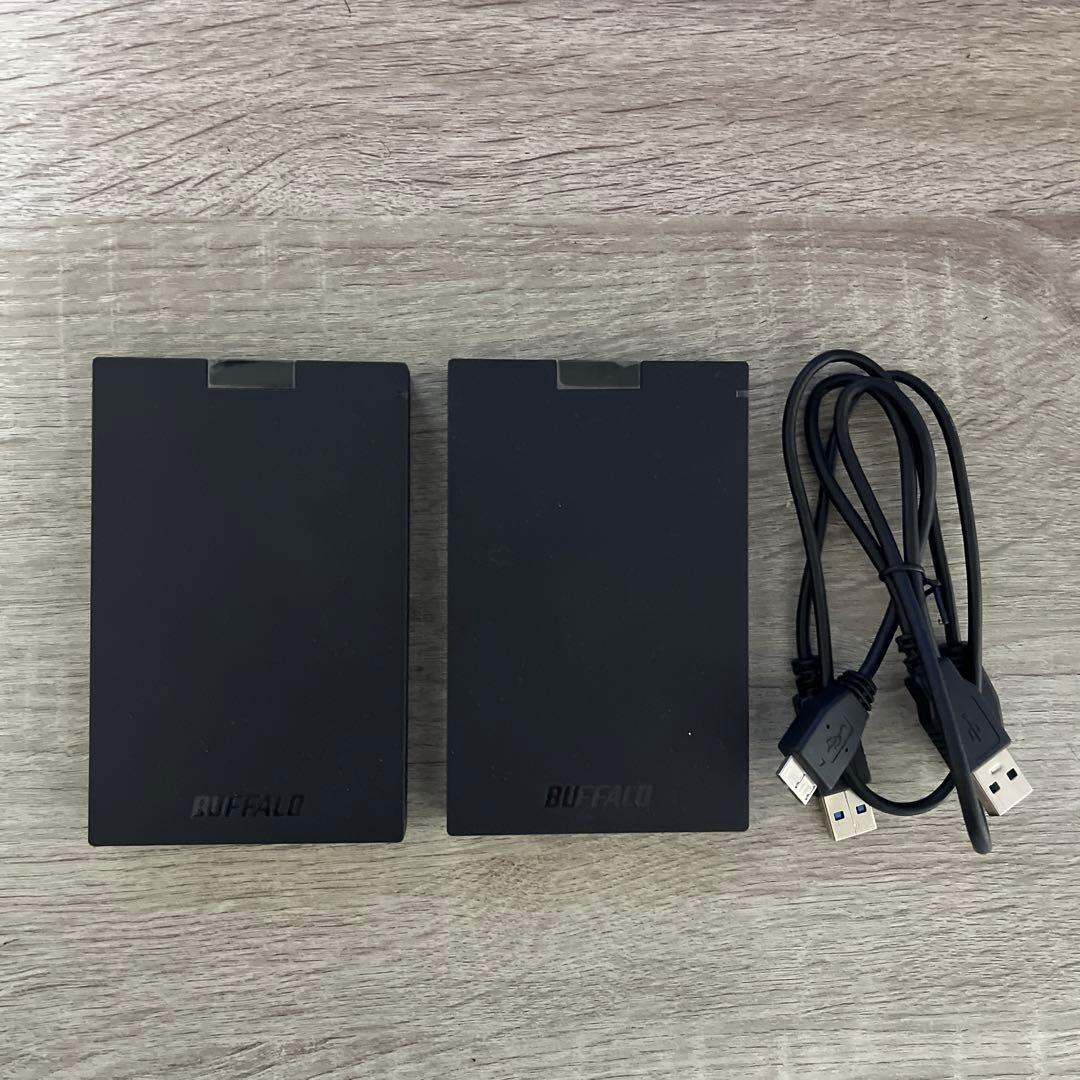 ★フォーマット済　2個セットBUFFALO 1TB 外付けHDD