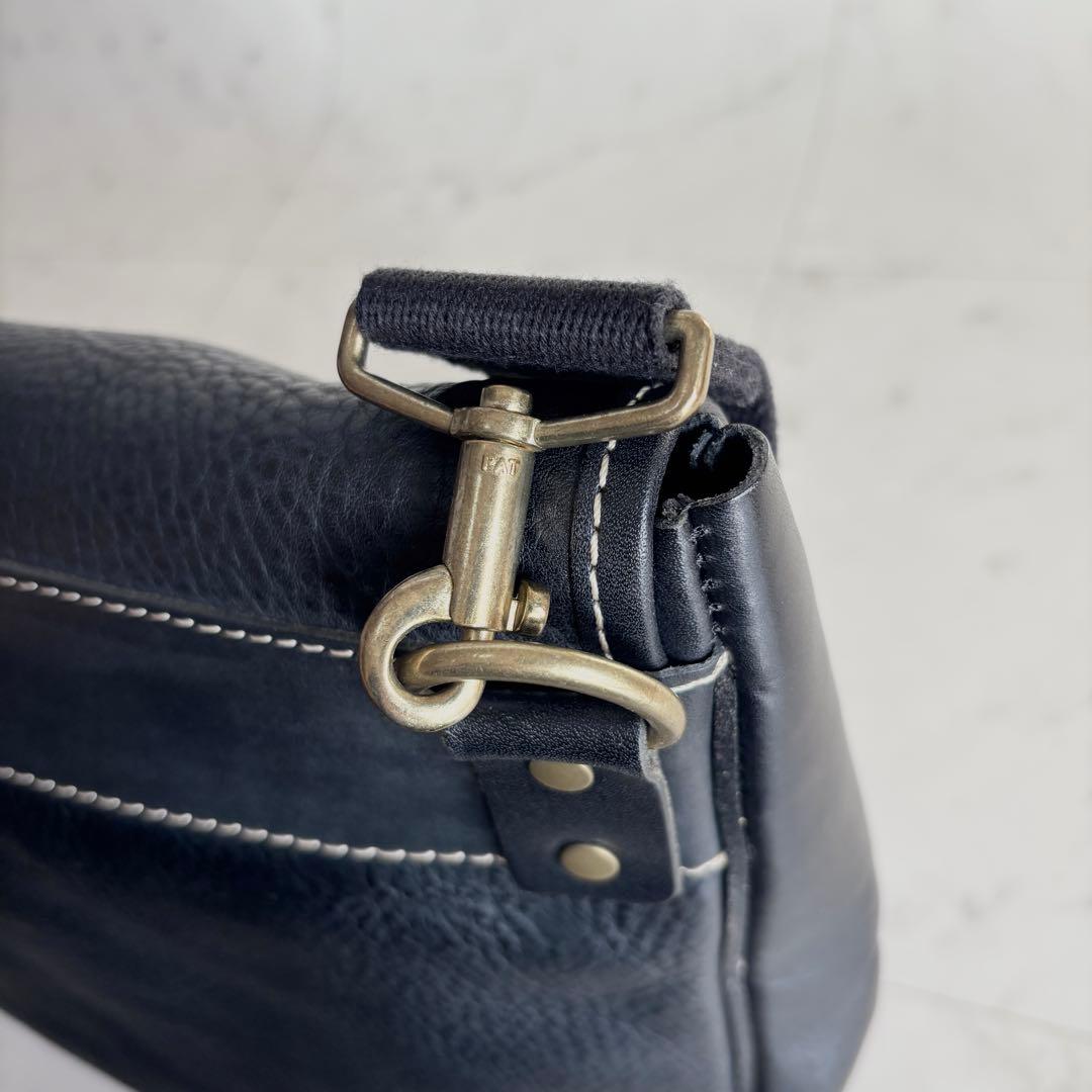 PARLEY パーリィー 本革 シボ革 ポストマンバッグ ショルダー 大容量