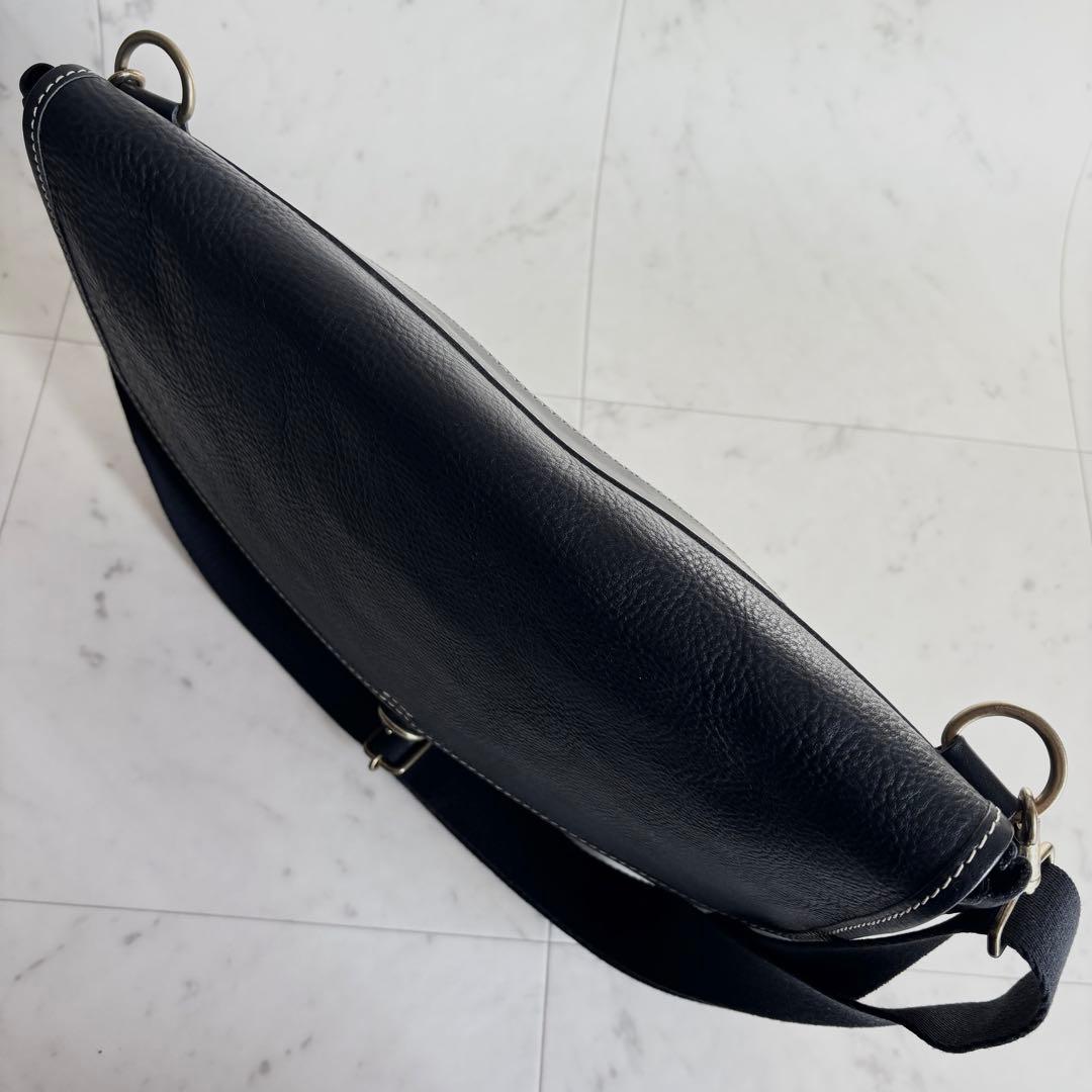 PARLEY パーリィー 本革 シボ革 ポストマンバッグ ショルダー 大容量