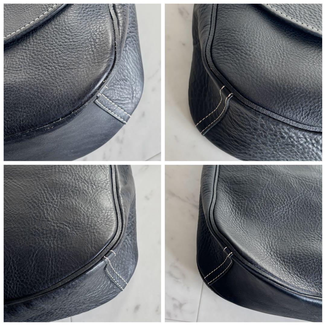 PARLEY パーリィー 本革 シボ革 ポストマンバッグ ショルダー 大容量