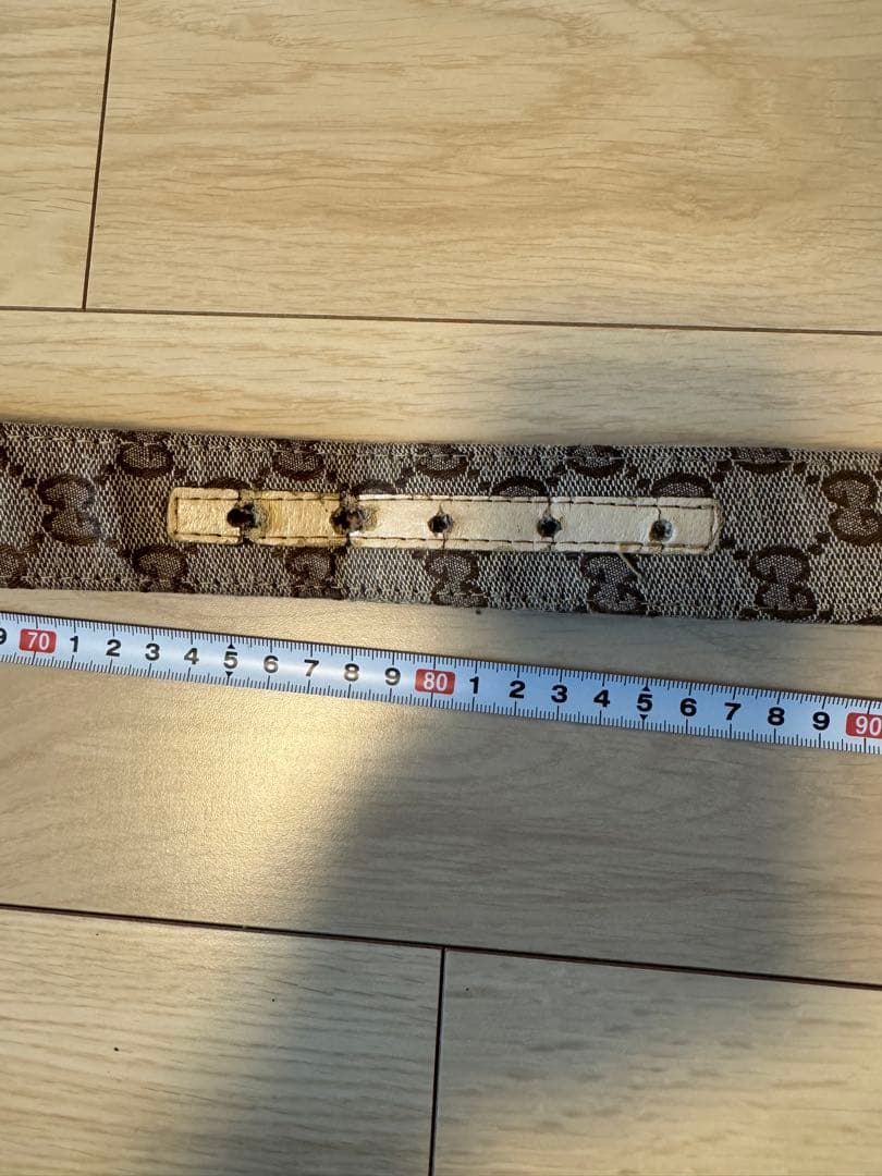 バ*ス様 GUCCI グッチ GGモノグラム ベルト シルバーバックル 全長96