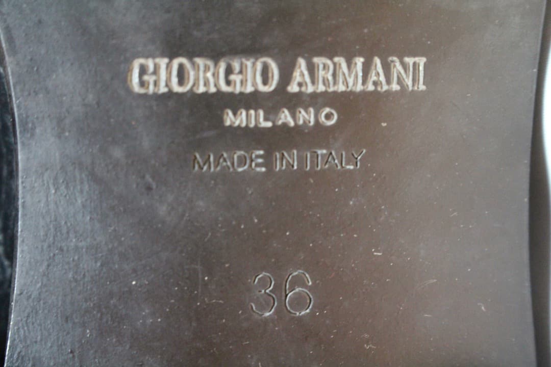 16万円新品GIORGIO ARMANIジョルジオアルマーニ ロングブーツ36黒